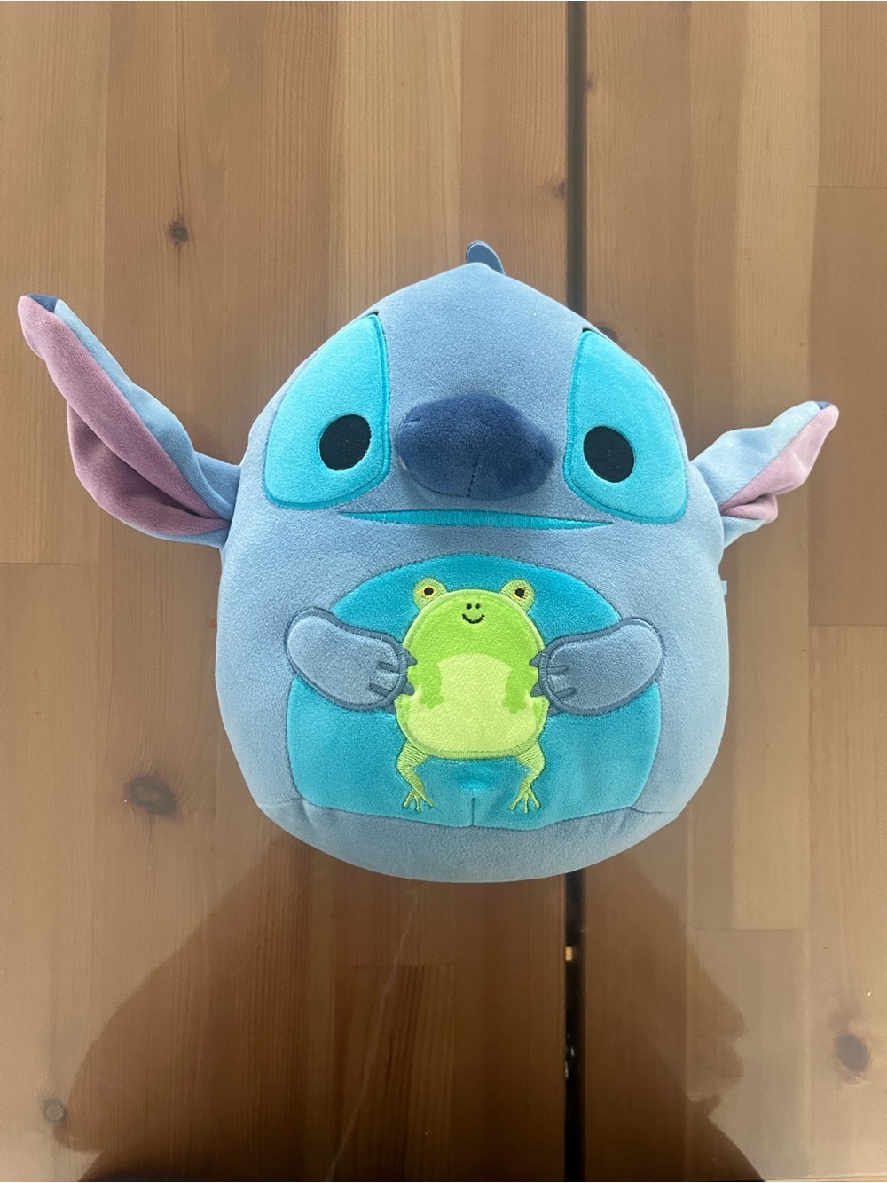 Squishmallows Blue Stitch Plush with Green Frog